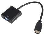 Przejściówka z mini HDMI na VGA + AUX jack 3,5mm konwerter adapter kabel