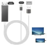 Kabel wideo z USB TYP-C na HDMI 1,8m + ładowanie przejściówka adapter