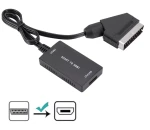 Konwerter z SCART na HDMI obrazu i dźwięku adapter EURO przejściówka kabel