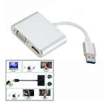 KARTA GRAFICZNA z USB 3.0 na HDMI oraz VGA splitter