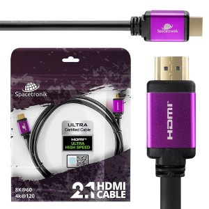 Certyfikowany Kabel UHS HDMI 2.1 8K Spacetronik SH-SPR020 2m Przewód