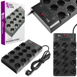 Listwa zasilająca 13xAC 4xUSB 2xUSB-C