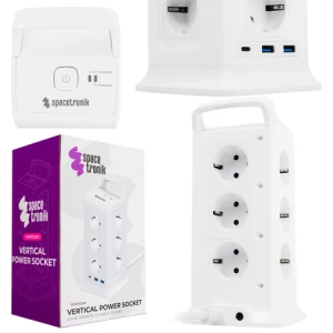 Listwa zasilająca tower 12xAC 2xUSB 1xUSB-C W