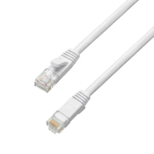 Kabel RJ45 CAT 6a U/UTP AWG32 płaski biały 10m
