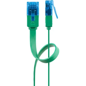 Kabel LAN Patchcord CAT 6A UTP PŁASKI green 3m