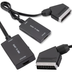 Konwerter z SCART na HDMI obrazu i dźwięku adapter EURO przejściówka kabel