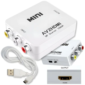 Adapter Konwerter obrazu sygnału z AV 3x RCA Chinch na HDMI Przejściówka