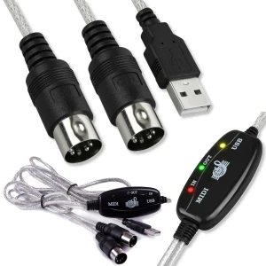 MIDI IN - MIDI OUT USB Adapter 5 DIN INTERFEJS