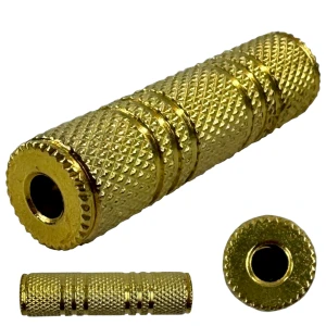 Złączka Jack 3,5 mm łącznik beczka JACK3,5 mufa AUX złota pozłacana