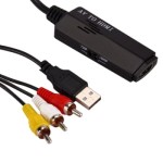 Konwerter obrazu i dźwięku z AV 3x cinch na HDMI Adapter przejściówka kabel
