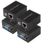 Przedłużacz sygnału / EXTENDER VGA za pomocą RJ45 do 60m obrazu skrętką