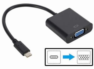 Przejściówka USB 3.1 typu C na VGA KONWERTER OBRAZU laptop PC
