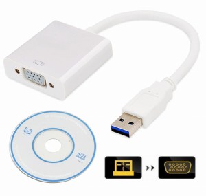 Zewnętrzna karta graficzna USB 2.0 / 3.0 na VGA klonowanie obrazu D-SUB