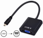 Przejściówka micro HDMI na VGA + audio Jack 3,5mm konwerter obrazu dźwięku
