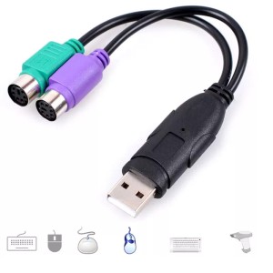 Przejściówka PS/2 na USB stara myszka klawiatura WIN 10 8 PS2 stare złącze