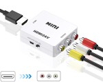 Konwerter obrazu z HDMI na AV 3x RCA Chinch adapter sygnału przejściówka