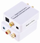 Konwerter optyczny dźwięku Coaxial / TOSLINK - 2 x RCA chinch / jack 3,5 mm