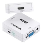 Konwerter obrazu z VGA Jack na HDMI adapter sygnału przejściówka D-Sub MINI