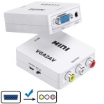 Konwerter obrazu  z VGA + jack 3,5mm na AV RCA Chinch