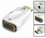 Adapter KONWERTER obrazu sygnału z HDMI męskie na VGA żeńskie AUDIO jack