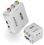 Konwerter obrazu i dźwięku z AV na VGA przejściówka przetwornik adapter