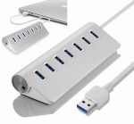 7x portowy HUB USB 3.0 aluminiowy 1x7 rozgałęźnik