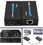 HDMI Extender 60m RX TX przedłużacz LAN RJ-45 CAT5E/6 kablem sieciowym