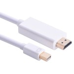 Mini Dp DisplayPort do HDMI 1,8m biały przewód kabel przejściówka adapter