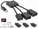 HUB USB typ C 3.1 2x USB + micro tablet ANDROID OTG myszka