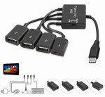 HUB USB typ C 3.1 3x USB + micro tablet ANDROID OTG myszka