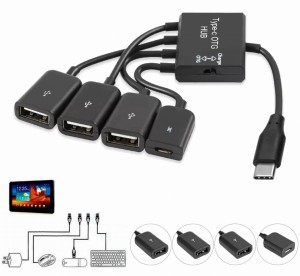 HUB USB typ C 3.1 3x USB + micro tablet ANDROID OTG myszka