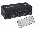 Switch HDMI 3x1 Rozgałęźnik Przejściówka trójnik rozdzielacz obrazu + pilot