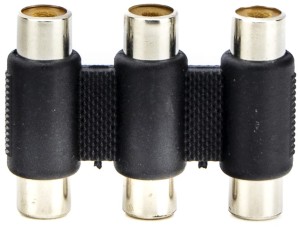 Przejściówka / adapter / złączka 3x RCA Chinch żeńskie do 3x RCA Chinch żeńskie